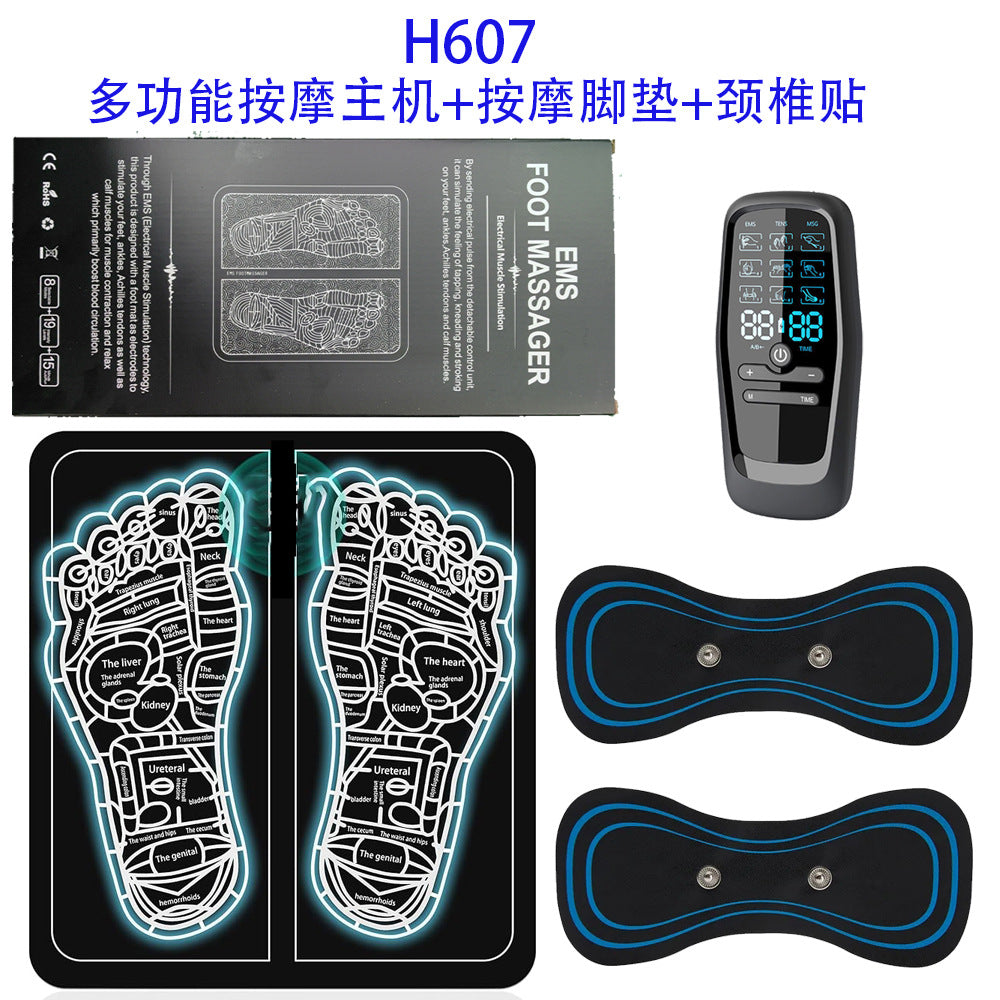 EMS Foot Massager Set - Remote Control, Dual - Port, Multi - Pads
