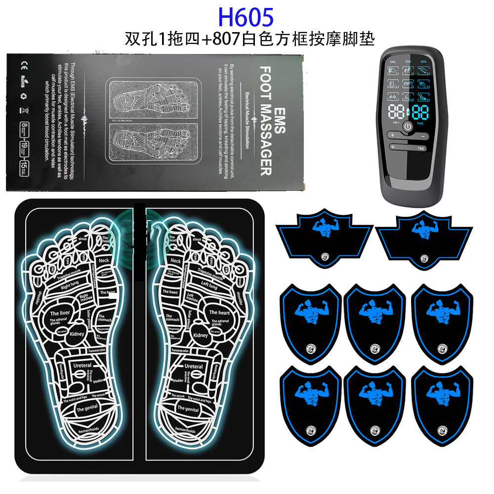 EMS Foot Massager Set - Remote Control, Dual - Port, Multi - Pads