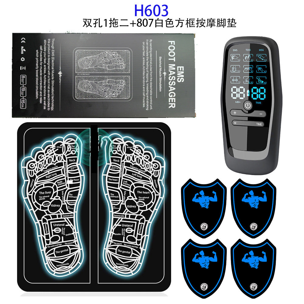 EMS Foot Massager Set - Remote Control, Dual - Port, Multi - Pads